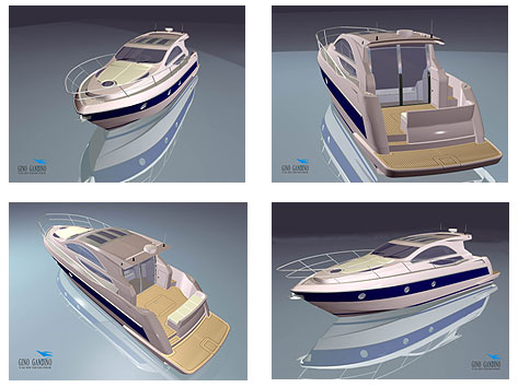 Zhuhai 40' Express Cruiser Sample Renderings